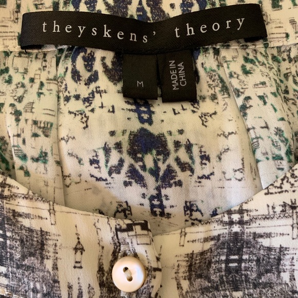 Theyskens' Theory | Dress in Gray White Multicolor Silk High-low Hem - Picture 9 of 11